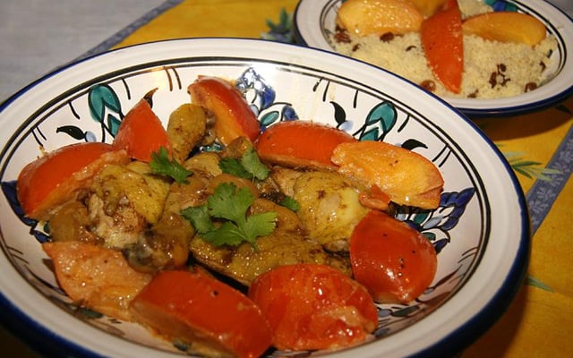 Tajine de poulet aux Kaki Persimon pour le Programme Alimentation et Insertion