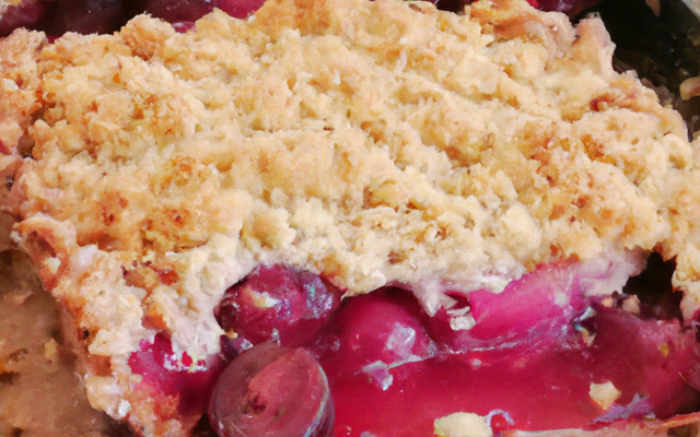Tarte aux cerises façon crumble
