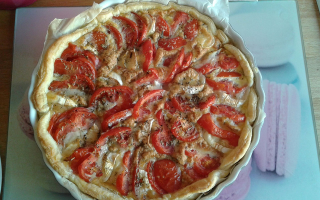 Tarte à la tomate et au chèvre
