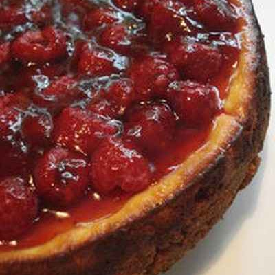 Gâteau au fromage et aux framboises