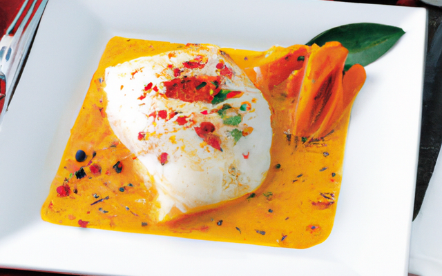 Haddock au coulis de poivron