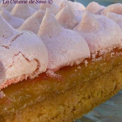 Tarte au citron & framboises, meringuée