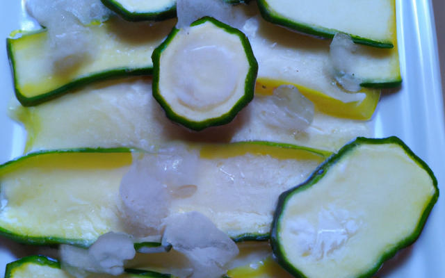 Courgette glacée à blanc