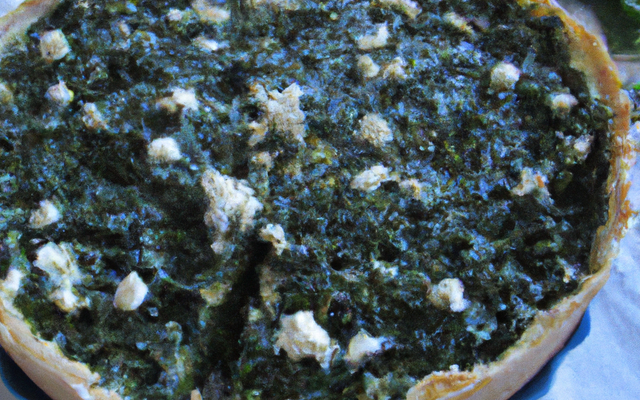 Tourte aux épinards et chèvre
