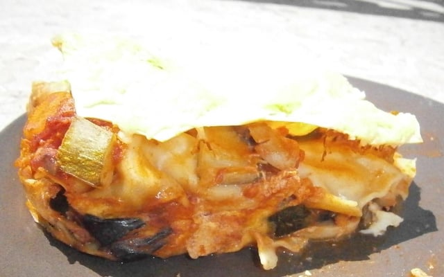 Lasagne aux œufs et aux légumes du soleil