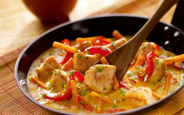 Poulet coco sauce Curry Jaune
