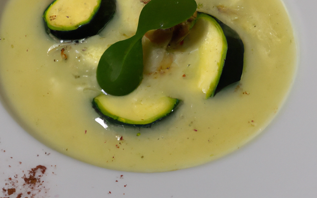 Velouté de courgettes aux Saint-jacques