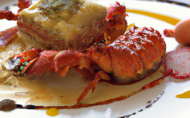 Médaillons de Ratte du Touquet, homard à l'émulsion de châtaigne