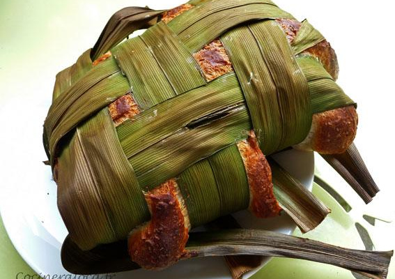 Pain à l'eau de coco et feuilles de pandan