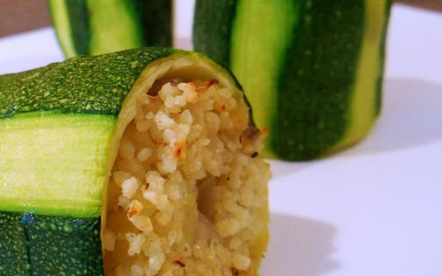 Cannellonis de courgette & semoule