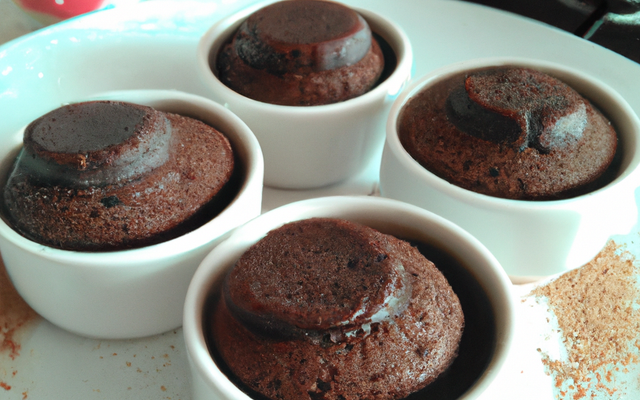 Petits coulants tout chocolat