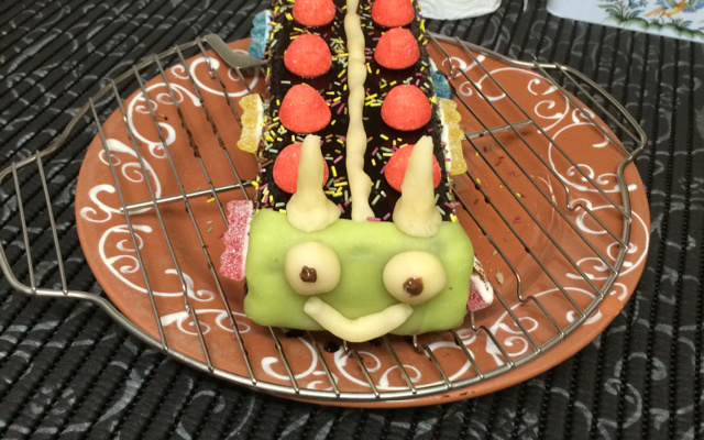 Gâteau chenille au chocolat