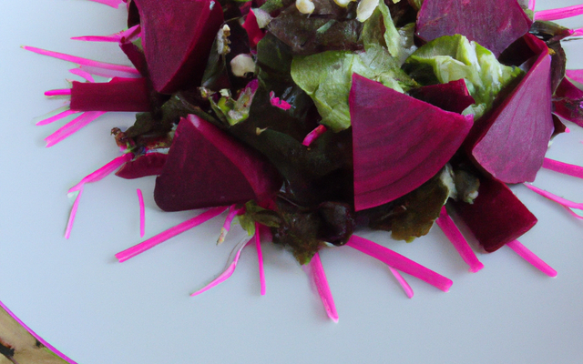 Salade rose à la betterave