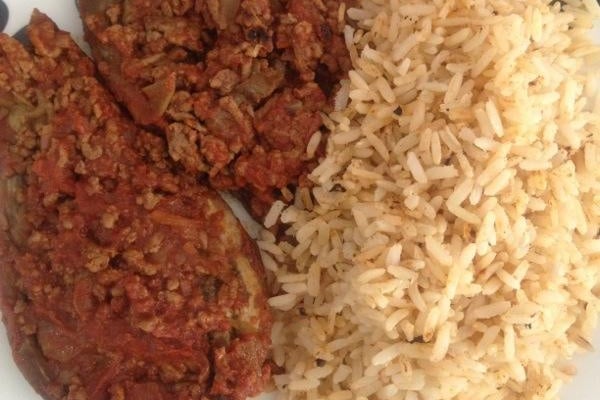 Aubergines à la viande