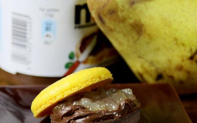 Macaron poire et Nutella