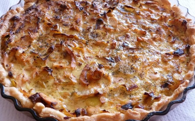Tarte feuilletée au saumon
