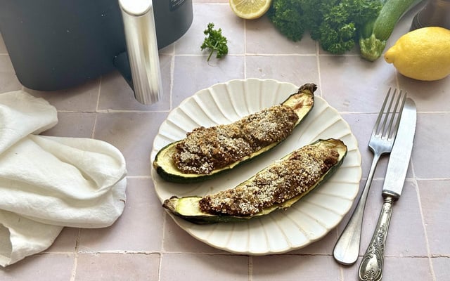 Courgettes farcies à la viande au Air Fryer