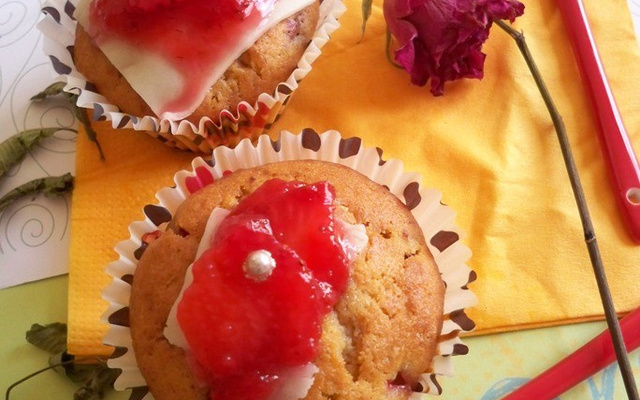 Muffins aux fraises