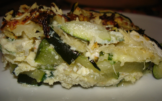 Gratin de courgettes croquantes