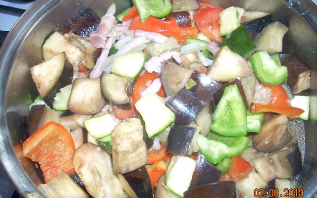 Ratatouille aux lardons