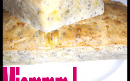 Cake au poireau, lait de coco et pavot