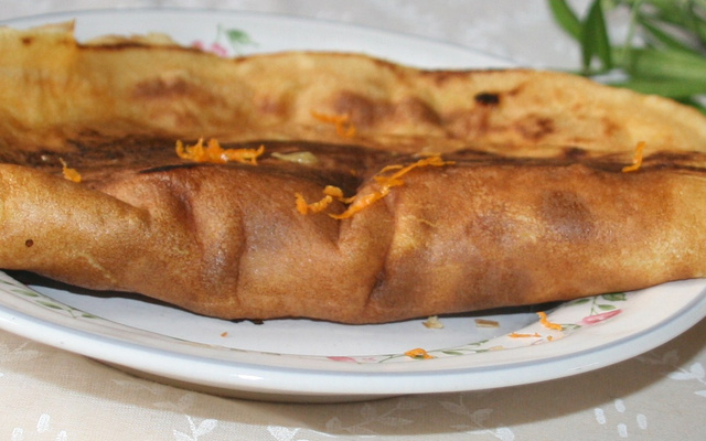 Crêpe soufflée à l'orange curd