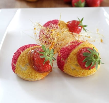 Choux vanille / fraise