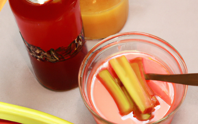 Vinaigre de rhubarbe et compote