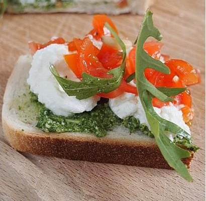 Tartine façon bruschetta