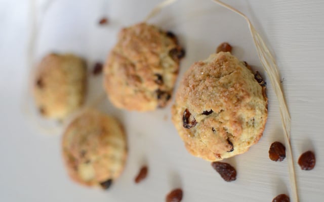 Scones aux raisins secs