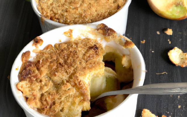 Crumble aux pommes crémeux