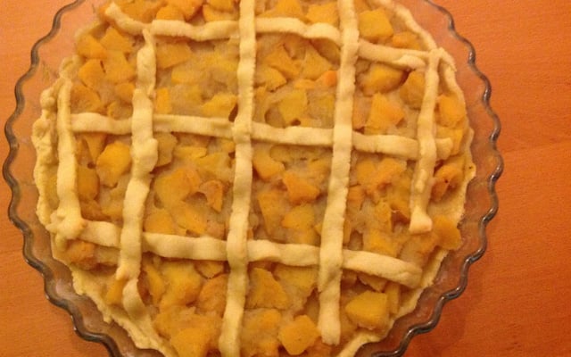 Tarte à la compote de kaki vanillée