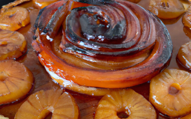 Tarte tatin flambée au rhum