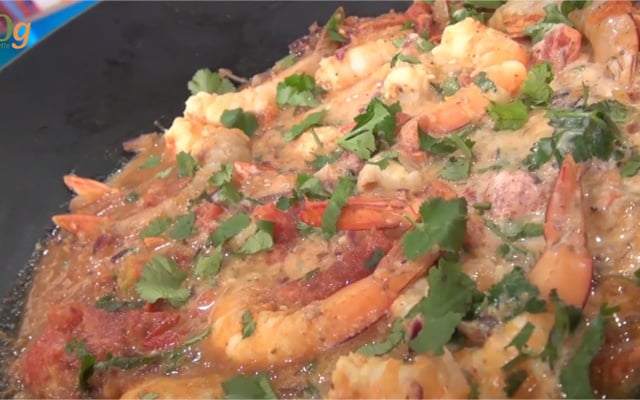 Crevettes au curry