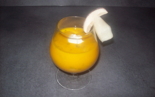 Velouté de potimarron aux cèpes