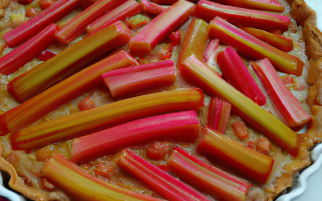 Tarte à la rhubarbe agréablement acidulée