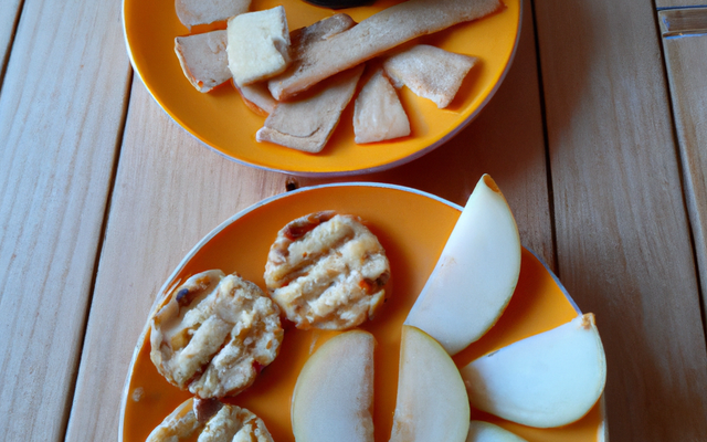 Sablés au Roquefort, compote poires au balsamique