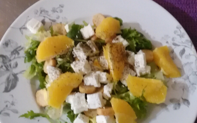 Salade de roquette aux oranges et féta