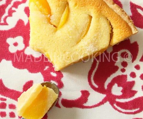Tarte aux pêches en conserve