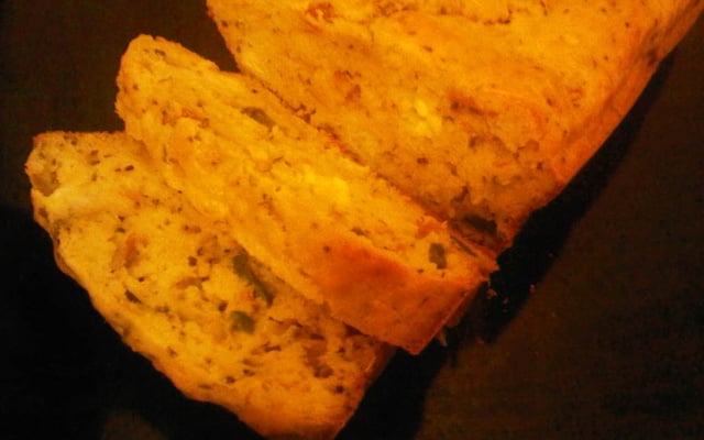 Cake au chèvre et aux poivrons