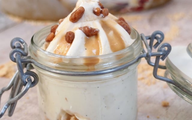 Cheese cake déstructuré à la Crème Glacée Carte d'Or Façon Glacier Vanille & Noix de Pécan