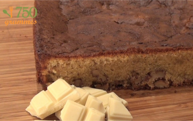 Brownie façon Blondie au chocolat blanc