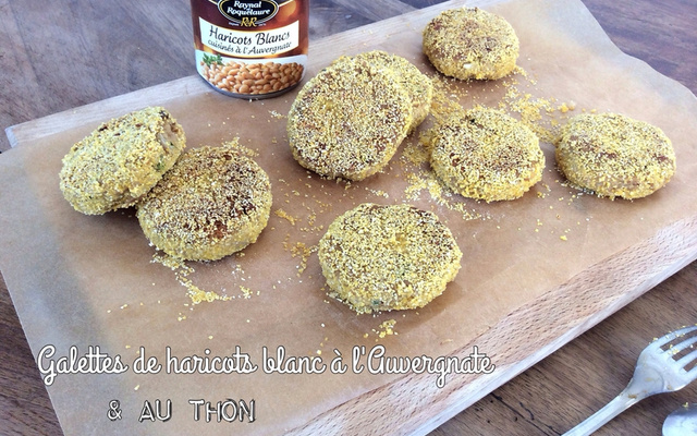 Galettes de haricots blancs à l'auvergnate et au thon