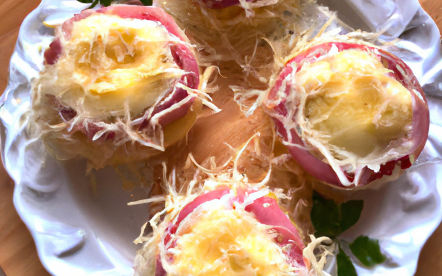 Nids d'œufs au jambon cru et parmesan
