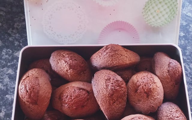 Madeleine au chocolat fondant