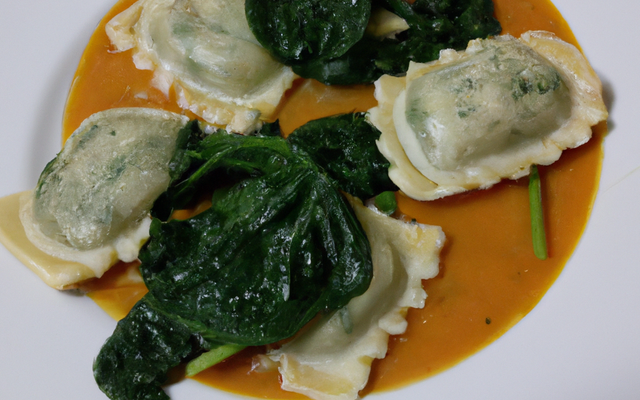 Ravioles au saumon fumé et épinards