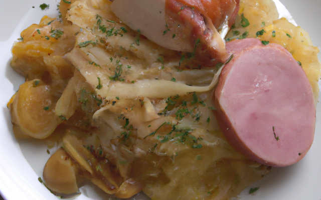 Chapon & choucroute à l'infusion de foin