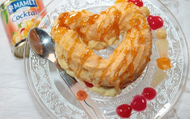 Cœurs à la crème et aux fruits