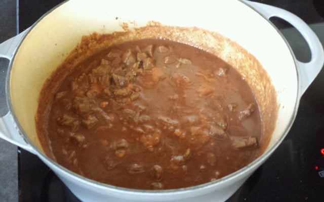 Chili con carne et pointe de cacao