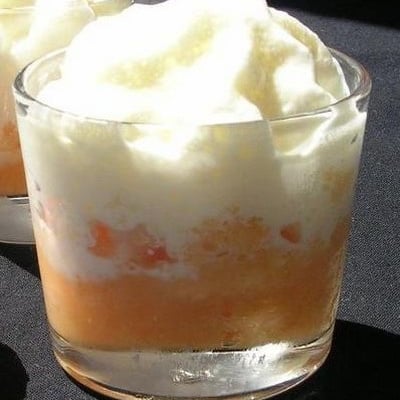 Granité de melon, espuma de serrano